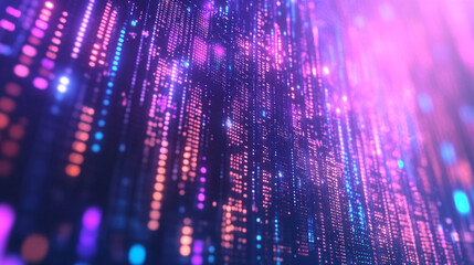 red color with modern bright tones, featuring blurred patterns and empty caption space, symbolizing chaos and digital disruption