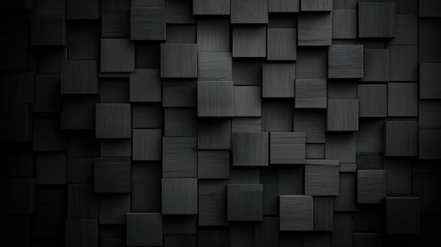 Fototapeta Dark Geometric Patterned Cube Wall