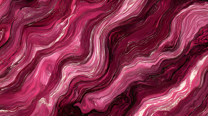 Fototapeta premium Pink and black marble texture background with tulip floral arrangement on display