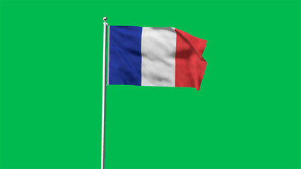 High detailed flag of France. National France flag. Europe. 3D illustration.