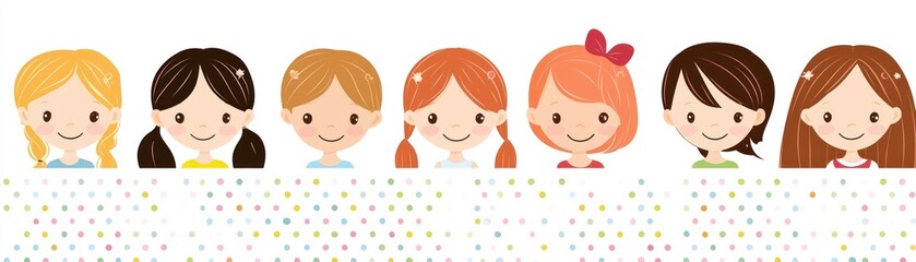 Happy diverse children smiling, colorful background, education