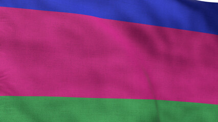 High detailed flag of Kuban Peoples Republic. National Kuban Peoples Republic flag. 3D illustration.