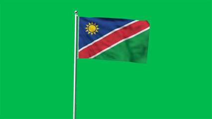 High detailed flag of Namibia. National Namibia flag. Africa. 3D illustration.