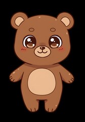 Adorable 3D Cartoon Bear – A Cute and Playful Character