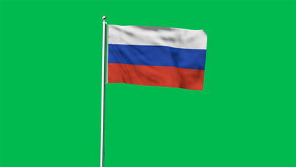 High detailed flag of Russia. National Russia flag. Asia. Europe. 3D Render.
