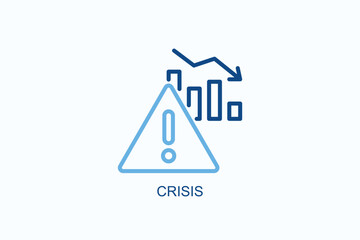Crisis Icon Or Logo Isolated Illustration