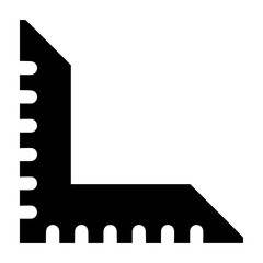 Triangle scale, triangle ruler, geometry scale icon