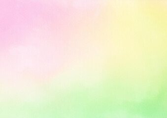 ピンクと緑と黄色の春の水彩テクスチャ
