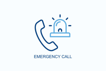 Emergency Call Icon Or Logo Isolated Illustration