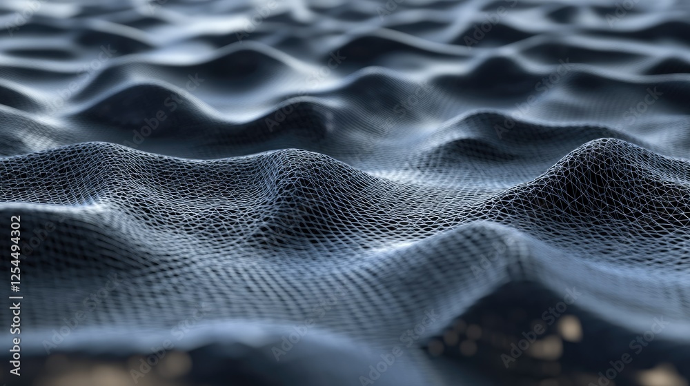 Poster abstract 3d representation of wavy surface texture and patterns