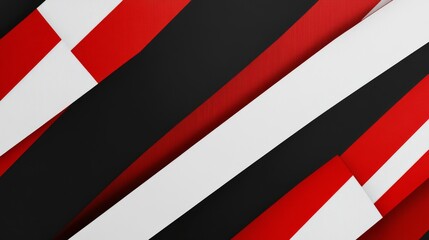 diagonal warning tape style banner, repeating text pattern, bold typography, black ribbon design, red and white contrast, angled stripes layout, modern advertising style, retail promotion aesthetic