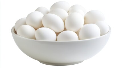 Minimalist Concept - White Eggs in Bowl Signifying Simplicity and Essential Nutrition