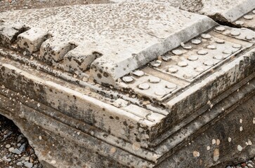 Ancient Architectural Marble Construction Detail