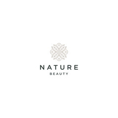Nature beauty logo ornament flat vector