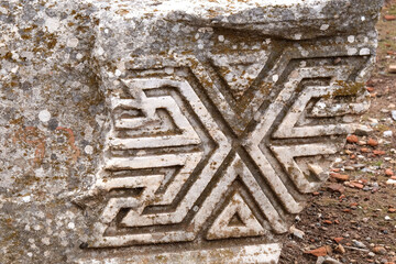 Fractured Ancient Marble Architectural Design Detail