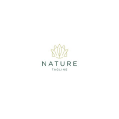 Nature beauty logo ornament flat vector