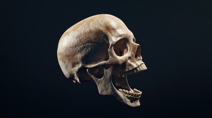 Pixel Art Skull Profile View