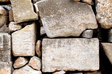 Ancient Stacked Marble Block Ruins