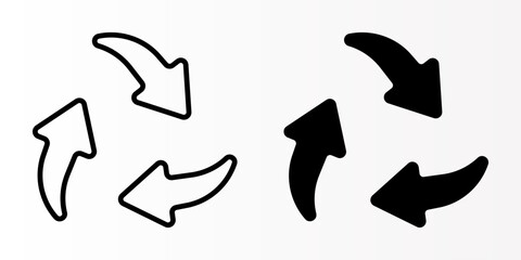 Recycle icons set. for mobile concept and web design on white background