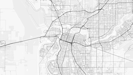 Map of Sacramento, USA. Perfect for posters, printing, wallpaper, and home decor. Maps with monochrome and black and white styles, suitable for those who want to customize