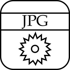 File icon. Format of document on computer outline symbol. JPG file sign. Audio extension graphic multimedia application software folder. Presentation audio design isolated on transparent background.