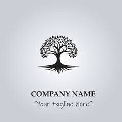 Tree logo company vector illustration