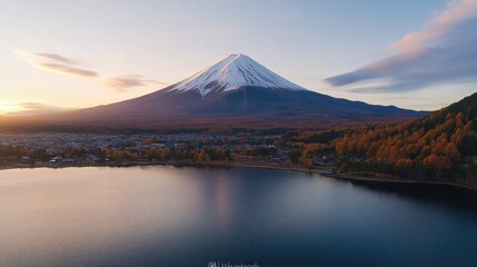 Naklejka premium Majestic Mount Fuji Sunrise