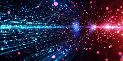 Obraz premium Abstract representation of quantum computing concepts.