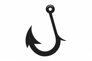 a fishhook   silhouette illustration