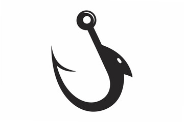 a fishhook   silhouette illustration