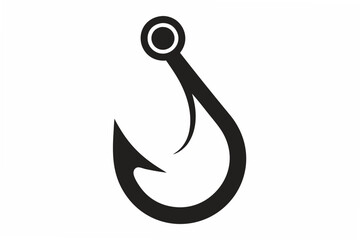 a fishhook   silhouette illustration