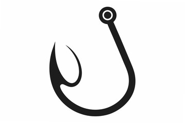 a fishhook   silhouette illustration