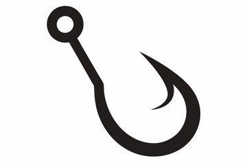 a fishhook   silhouette illustration