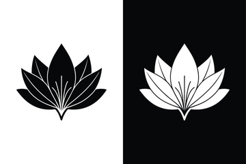 Black & White Saffron Icon for Creative Graphic Projects