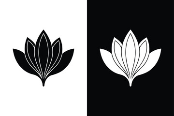 Minimalist Saffron Flower Logo. Clean and Sophisticated Vectors