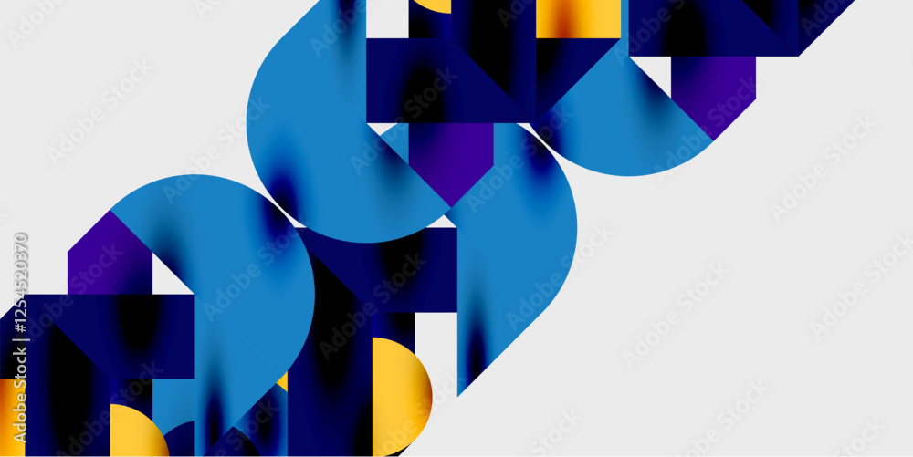 Aufkleber Vibrant abstract background circles with smooth gradients, creating a dynamic and modern design. Ideal for creative, tech, or contemporary-themed projects