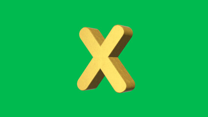 Obraz premium English alphabet Letter X 4k Illustration. Script text labels.