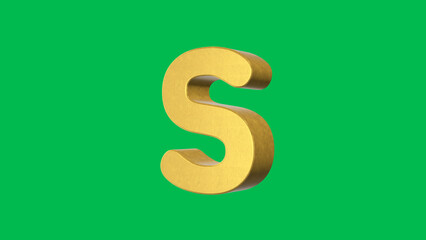 English alphabet Letter S 4k animated video. Script text labels.
