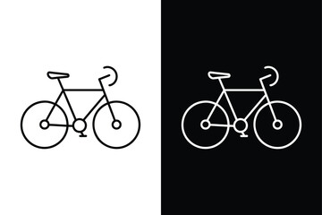 Fototapeta premium Clean and Modern Bicycle Transport Icons for Designers