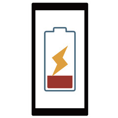 スマホに映された充電中のマーク