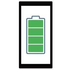 スマホに映された電池の残量のイラスト