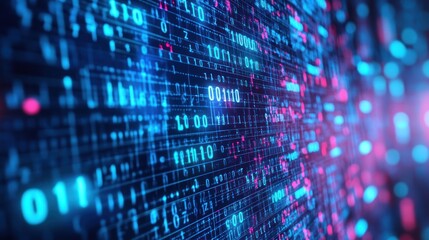 Obraz premium Abstract Digital Binary Code Background