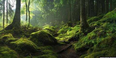 Fototapeta premium Explore the stunning Carpathian nature, majestic mountains, and lush forests. Perfect for nature photography, hiking, and wilderness adventures. Discover untouched beauty