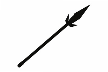 spear silhouette vector illustration