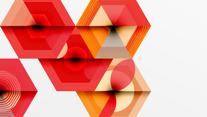 Obraz premium Hexagons design geometric abstract background