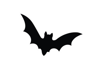 bat silhouette vector. silhouette, halloween, animal, bat, symbol, black, icon, logotype, fly, art, design, vampire, signs, night, horror, batman, bird, bat - animal, in silhouette, white background