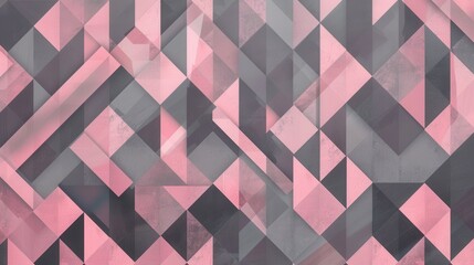 Retro-futuristic geometric pixel pattern in dusty pink and gunmetal gray with a subtle digital grain finish.
