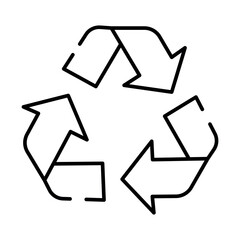 recycle sign symbol vector icon