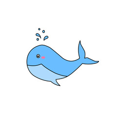 Obraz premium cute whale vector