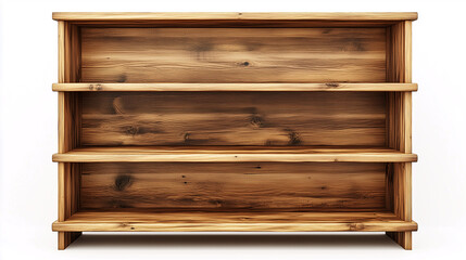 wooden cabinet isolated on white background